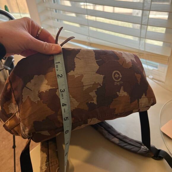 LRG Brown Leaf Print Carry on Lightweight Laptop Large Backpack Unisex - Picture 16 of 16
